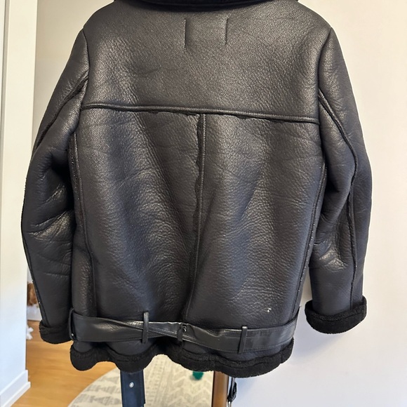 Zara faux leather oversized biker jacket - Picture 3 of 3